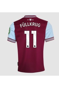 West Ham United Niclas Fullkrug #11 Voetbaltruitje Thuis tenue 2024-25 Korte Mouw